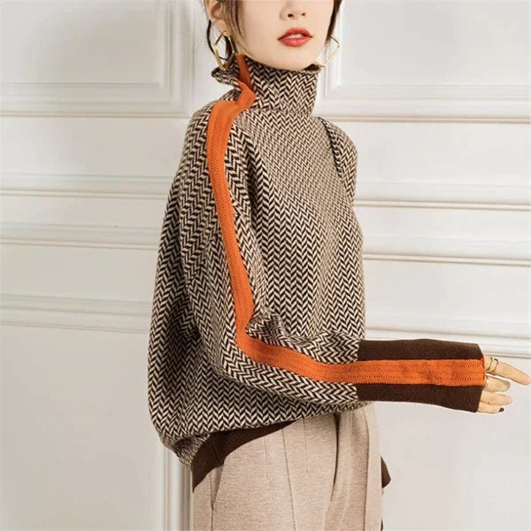 Rebekka | Gemusterter Strickpullover mit lockerer Passform