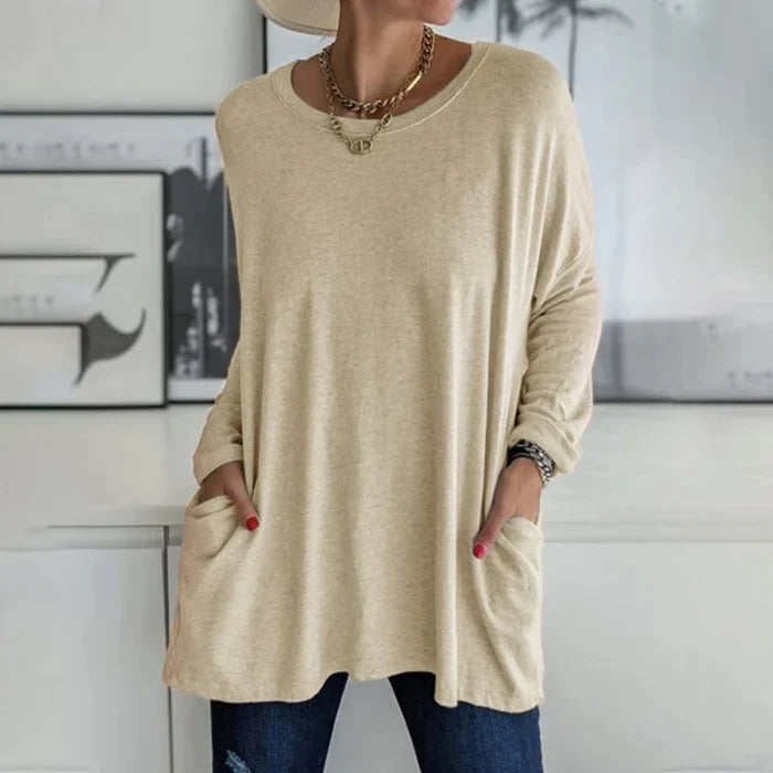 Susann | Pullover mit großen aufgesetzten Taschen