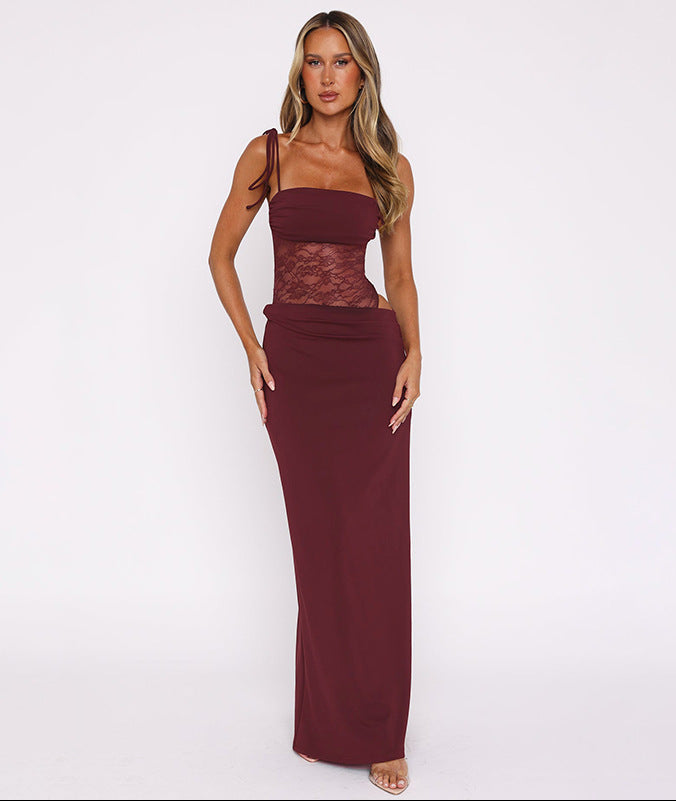 Antonia | Abendkleid mit Spitzeneinsätzen