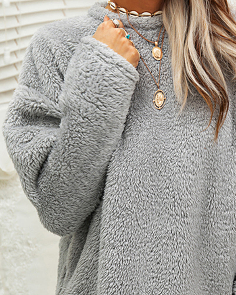 Gesa | Fleecepullover mit aufgesetzten Taschen