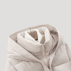 Brunhilde | Wattierte Kapuzenjacke mit Gürtel