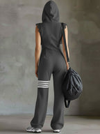 Mara | Ärmelloser Kapuzen-Jumpsuit mit Reißverschluss