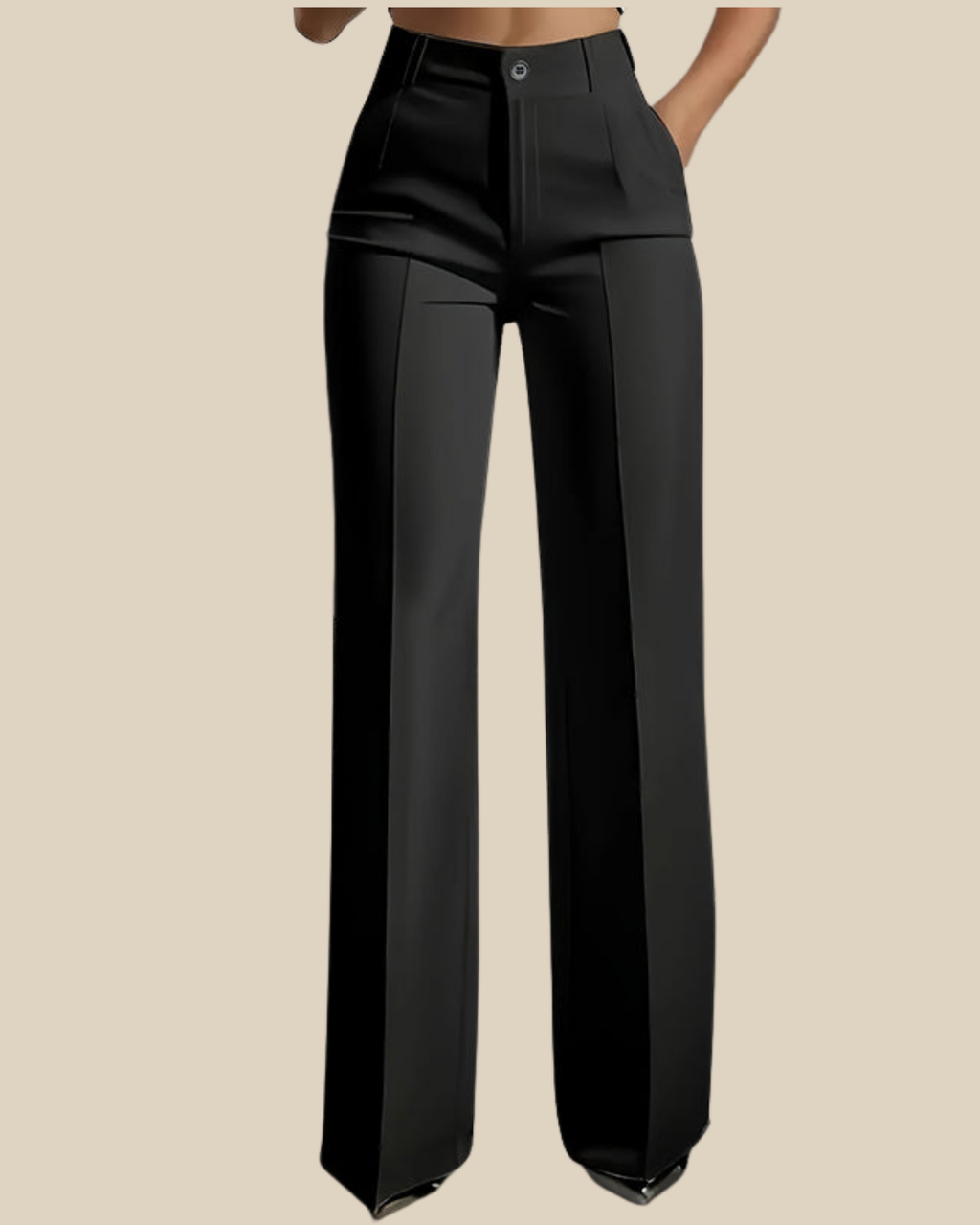 Mieke | Hose mit hohem Bund und geradem Bein