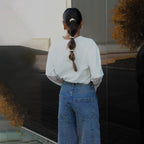 Ilse-Luise | Oversized Jeans mit Glitzersteinen