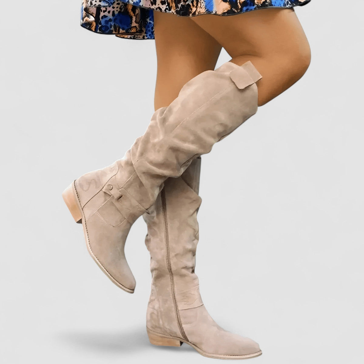 Ulrika | Hohe Stiefel in Wildlederoptik