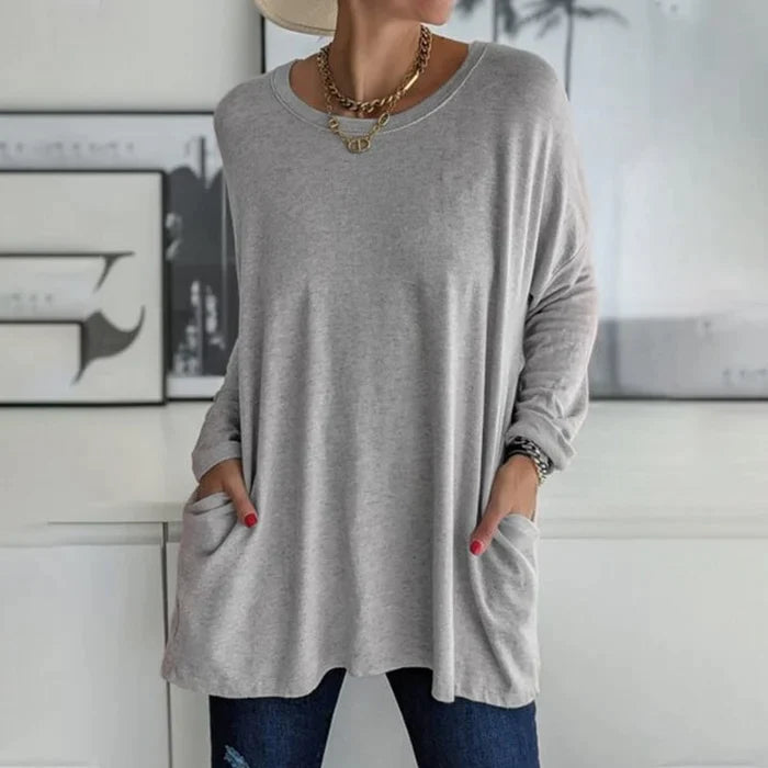 Susann | Pullover mit großen aufgesetzten Taschen
