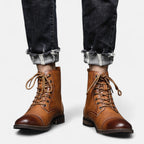 Stilvolle Herrenstiefel aus hochwertigem Kunstleder