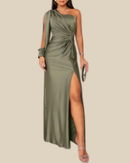 Janna | One-Shoulder-Abendkleid aus Satin