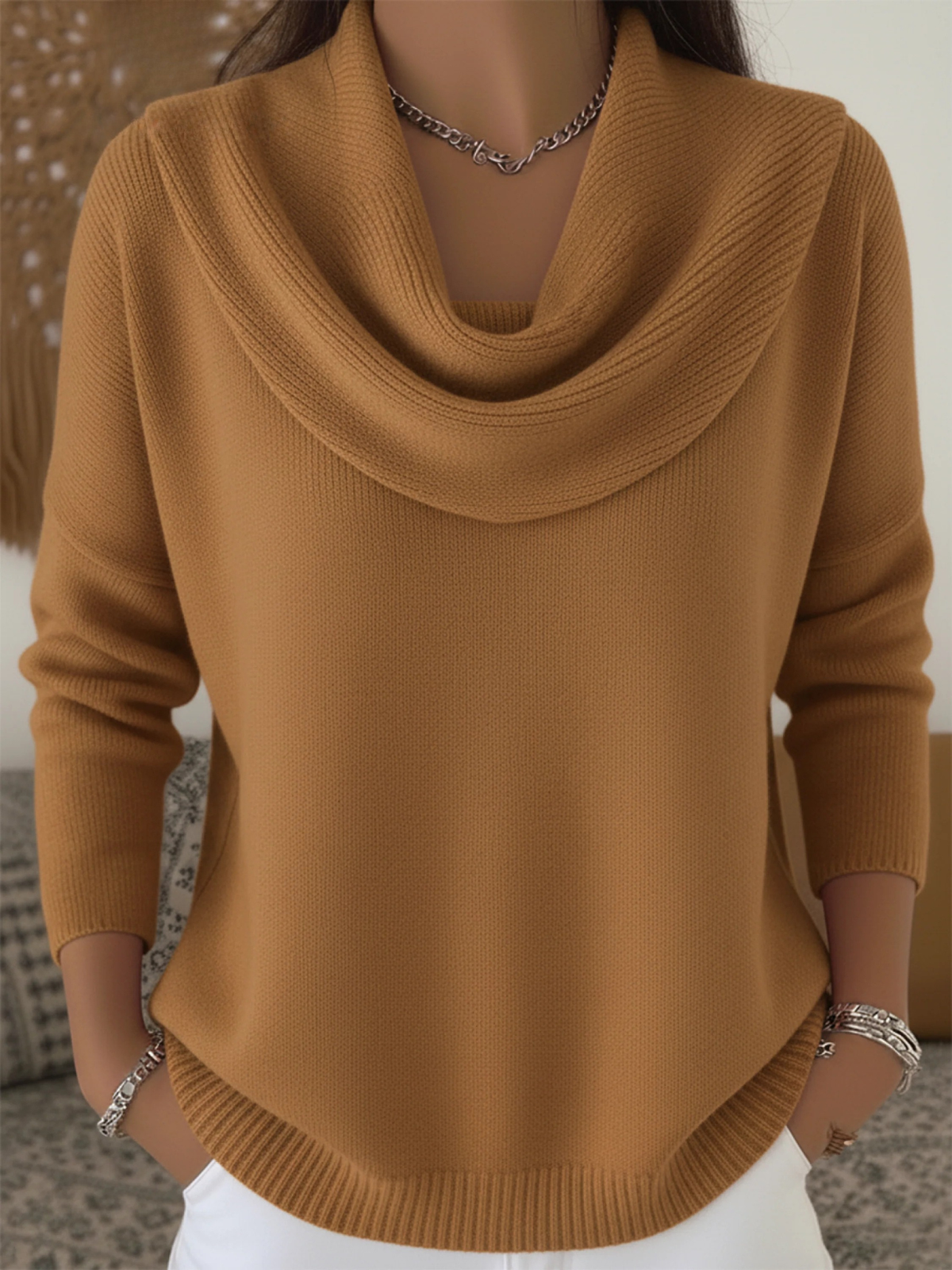 Zara | Pullover aus Merinomischung mit Hemdkragen