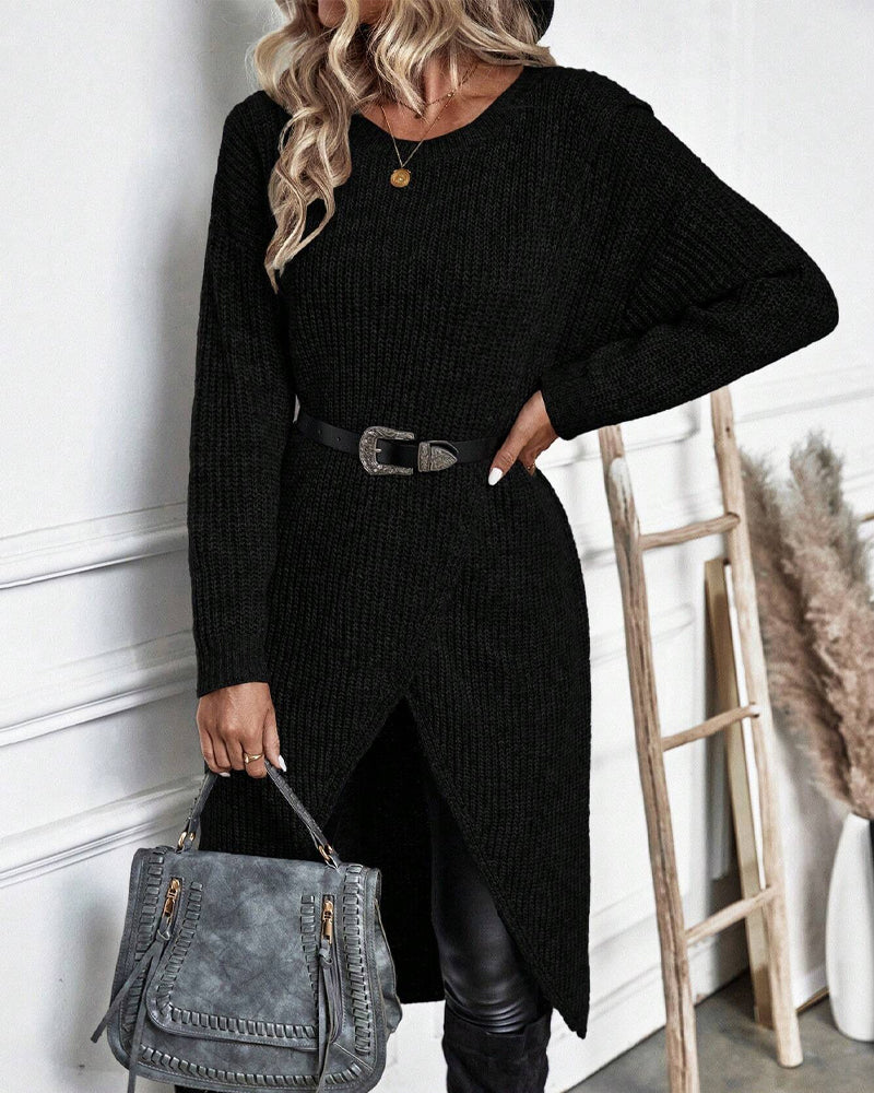 Mirka | Strickkleid in Wickeloptik