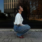 Ilse-Luise | Oversized Jeans mit Glitzersteinen