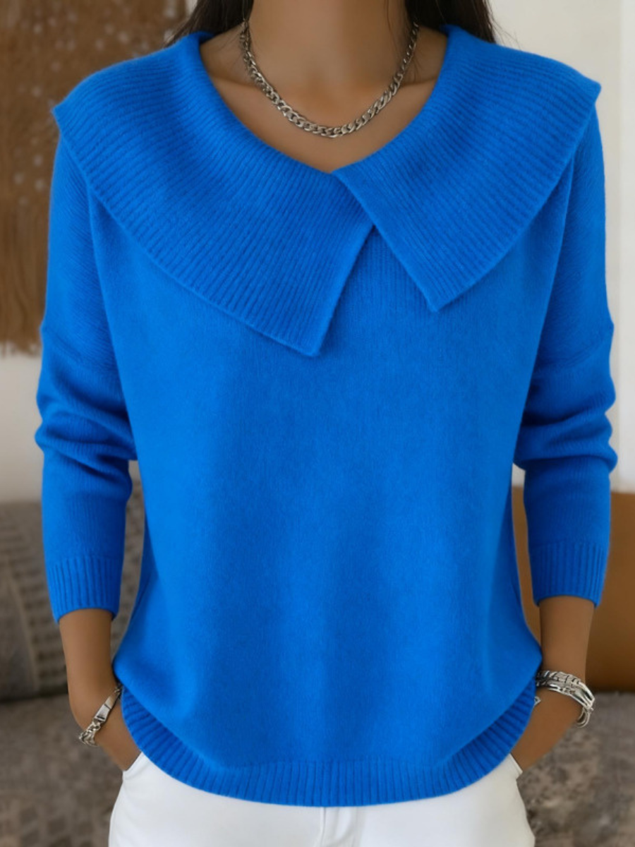 Finja | Strickpullover mit weichem Kragen