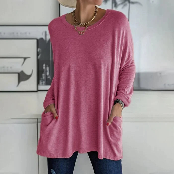 Susann | Pullover mit großen aufgesetzten Taschen
