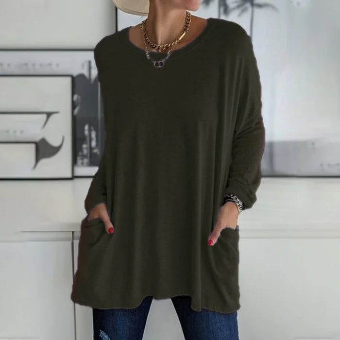 Susann | Pullover mit großen aufgesetzten Taschen