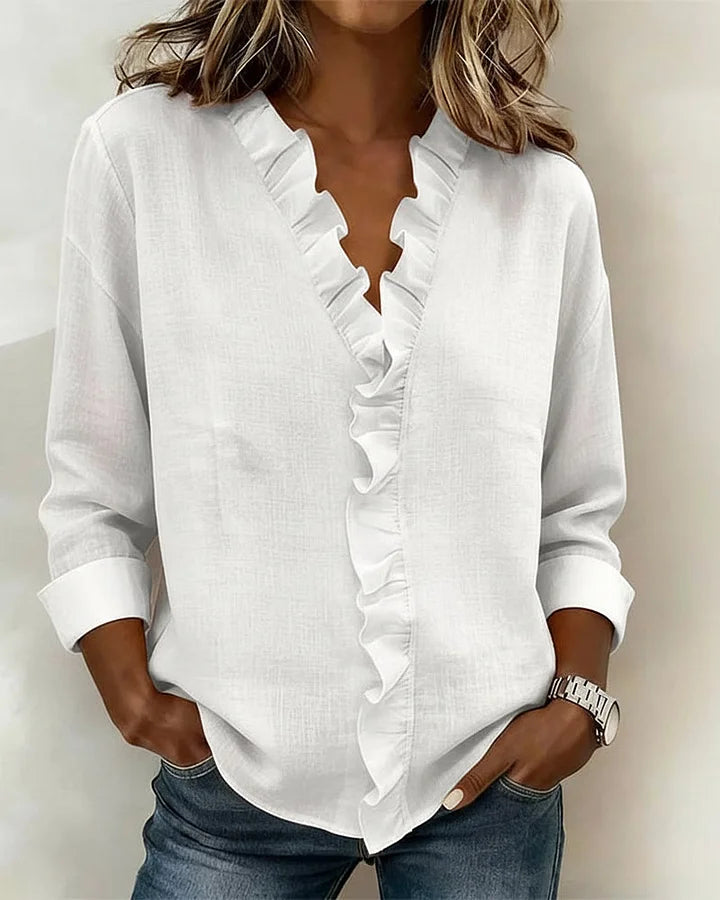 Heidi | Edle V-Ausschnitt Bluse