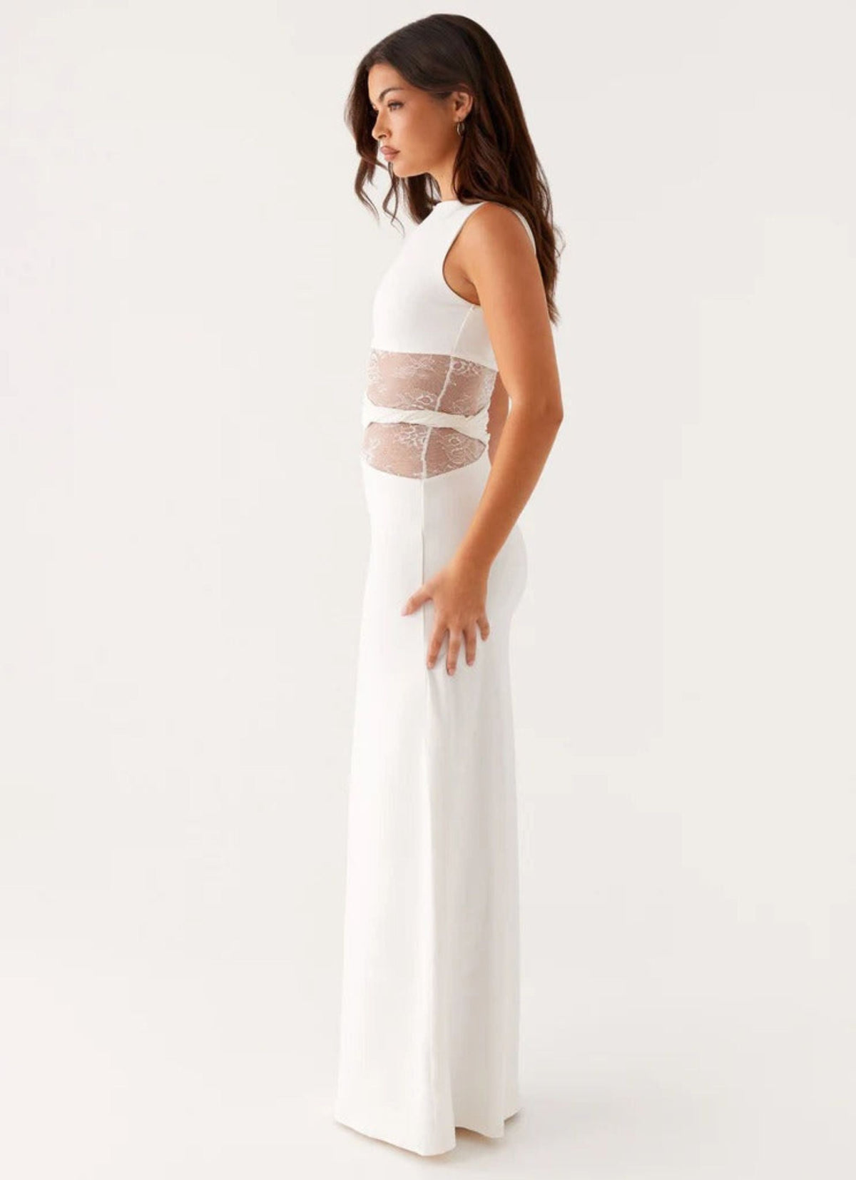 Nuria | Abendkleid mit Spitzen-Cut-outs