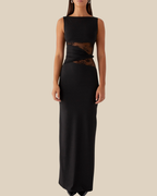 Nuria | Abendkleid mit Spitzen-Cut-outs
