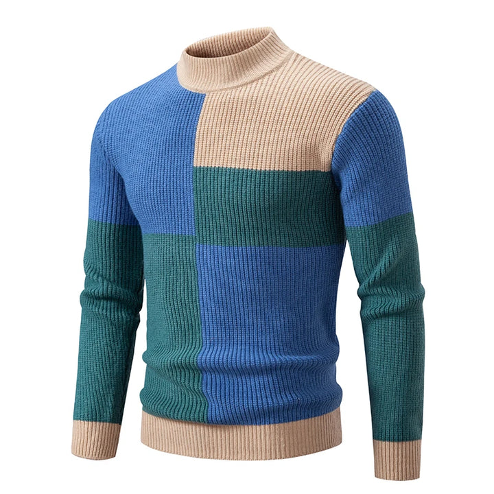 Arnulf | Herrenpullover mit Colorblock-Muster