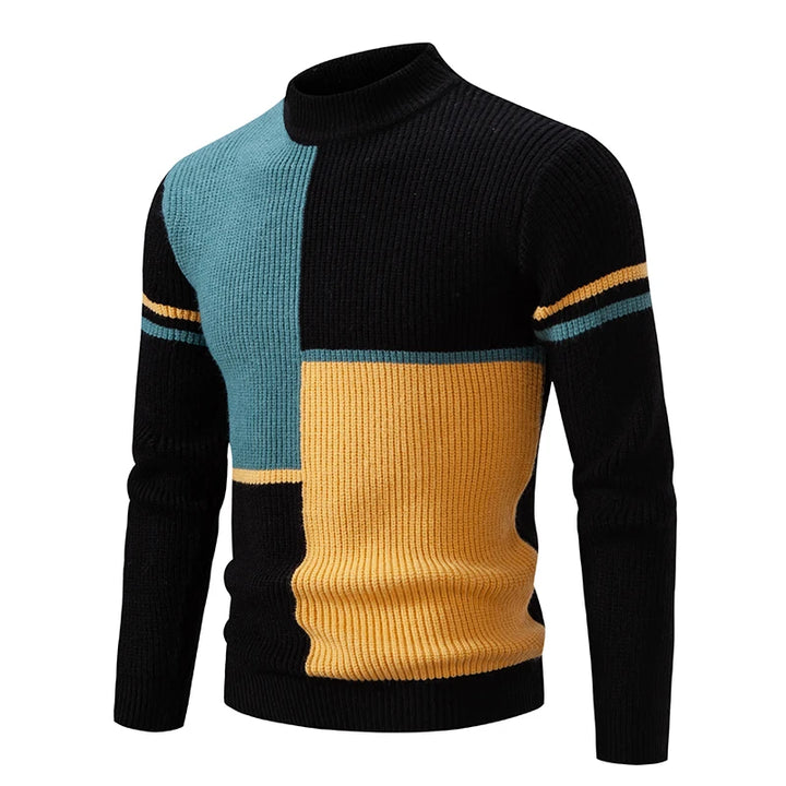Arnulf | Herrenpullover mit Colorblock-Muster