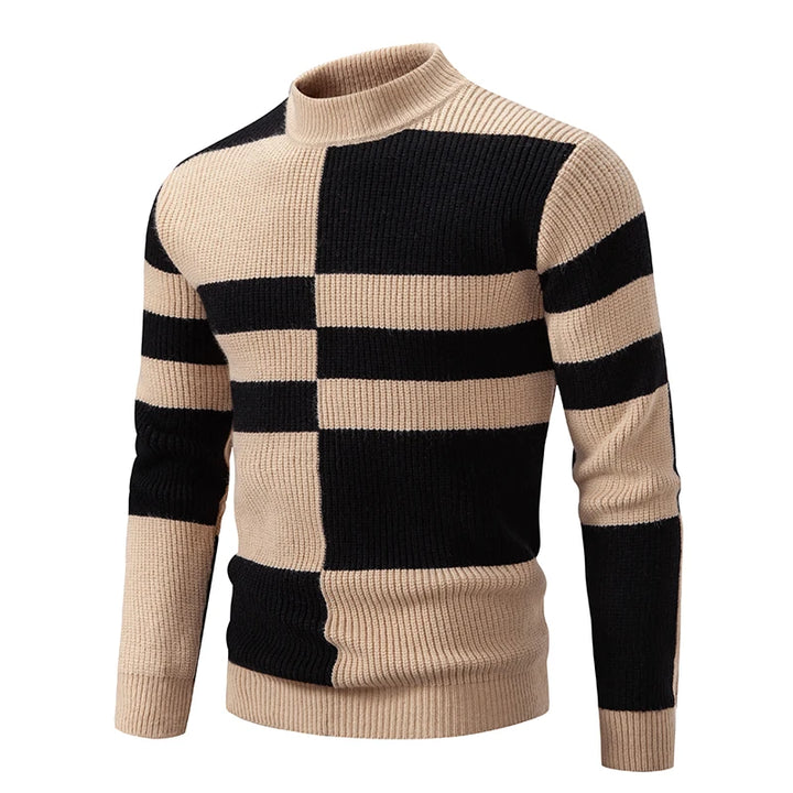 Arnulf | Herrenpullover mit Colorblock-Muster