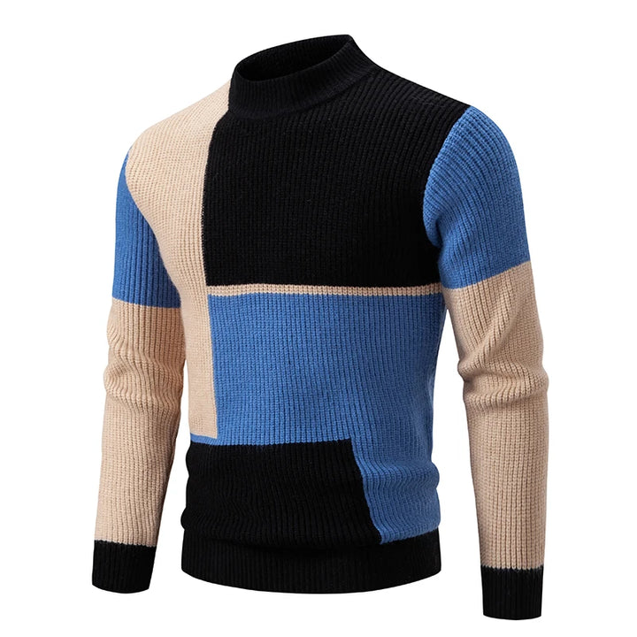 Arnulf | Herrenpullover mit Colorblock-Muster