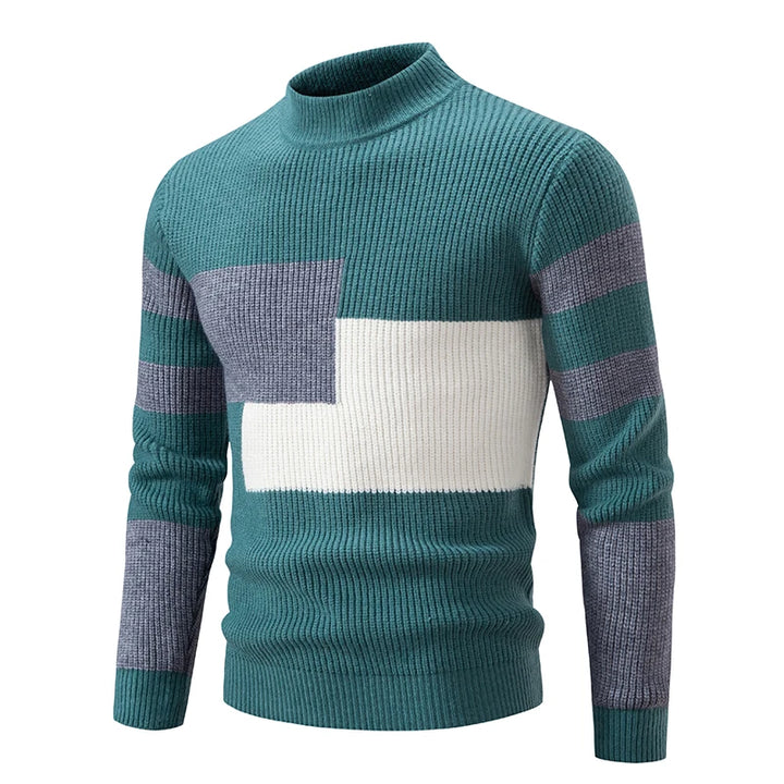 Arnulf | Herrenpullover mit Colorblock-Muster
