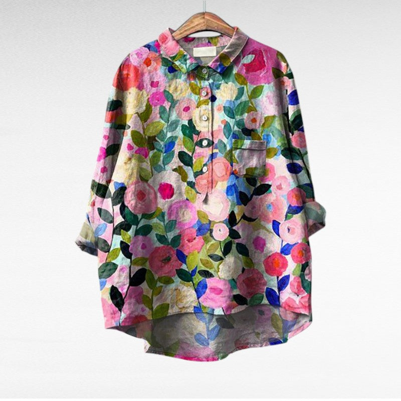 Olivia | Oversized Leinen-Bluse