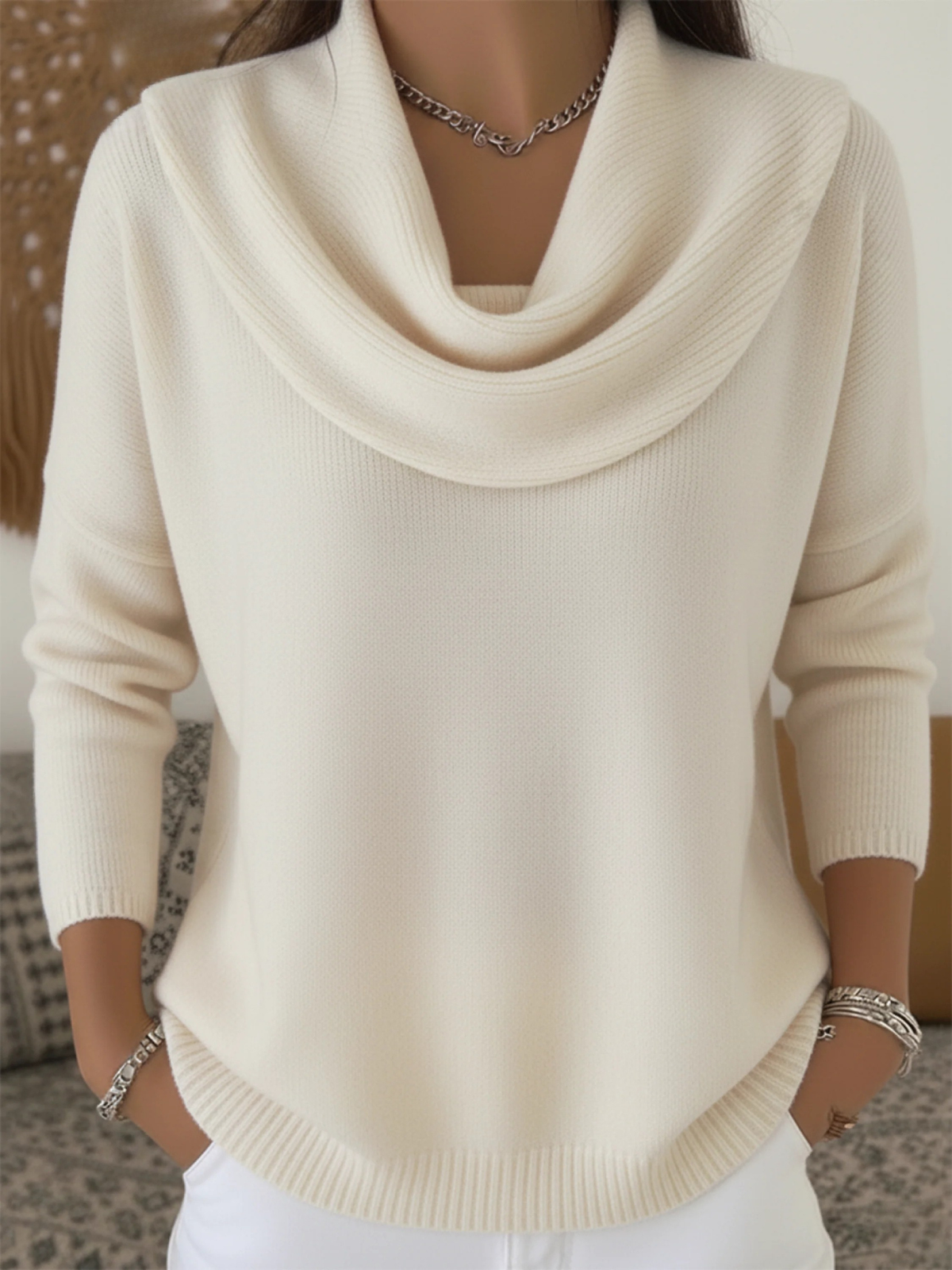 Zara | Pullover aus Merinomischung mit Hemdkragen