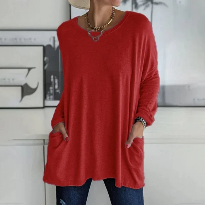 Susann | Pullover mit großen aufgesetzten Taschen