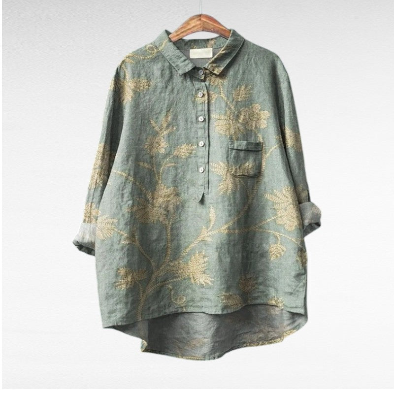 Olivia | Oversized Leinen-Bluse