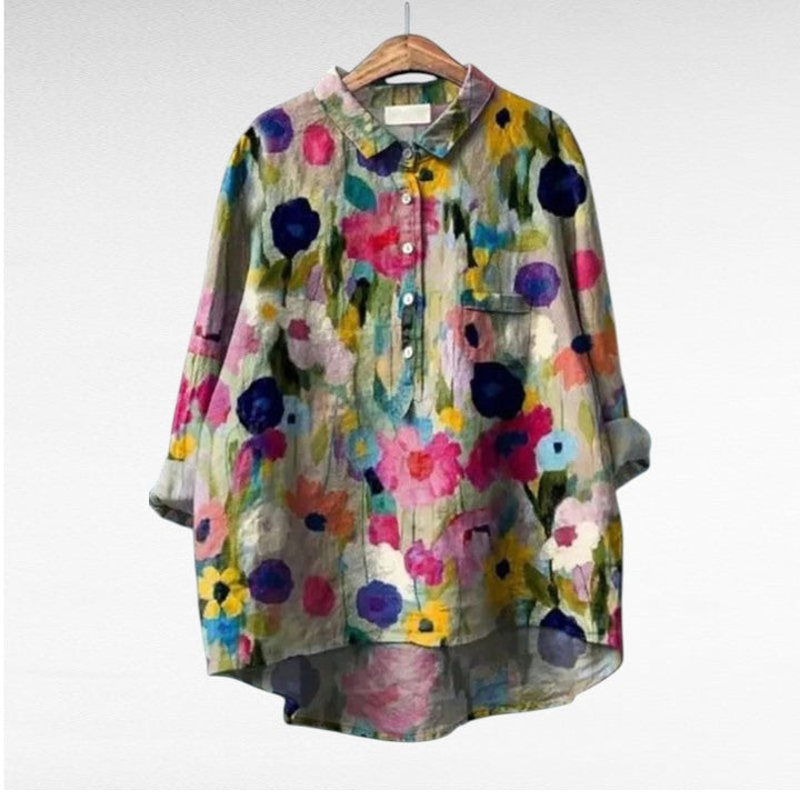 Olivia | Oversized Leinen-Bluse