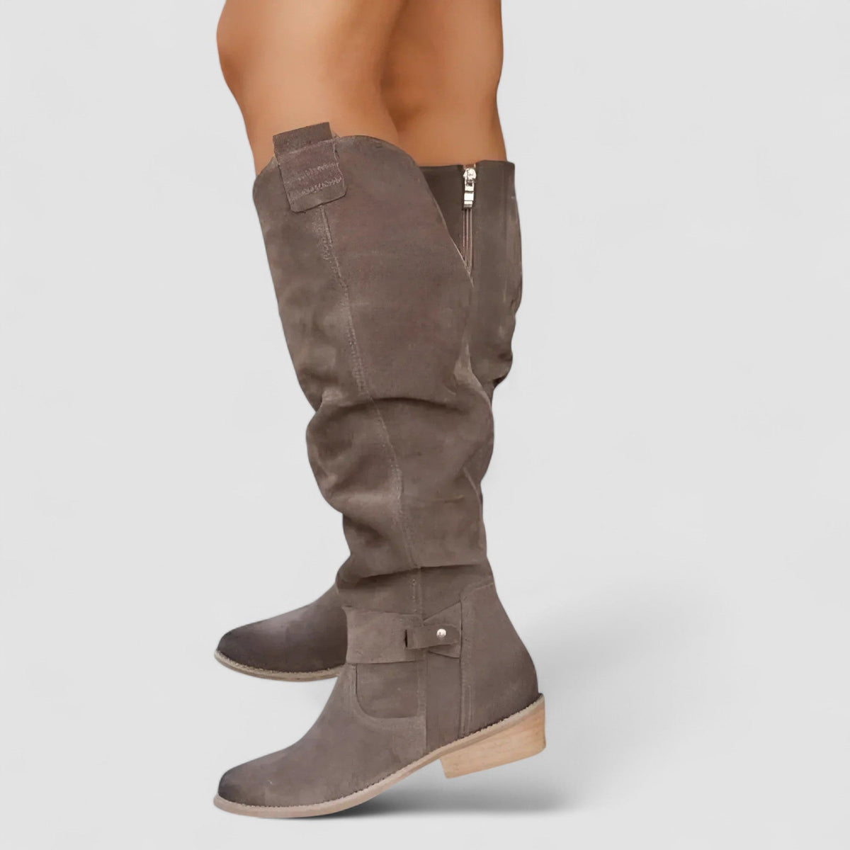 Ulrika | Hohe Stiefel in Wildlederoptik