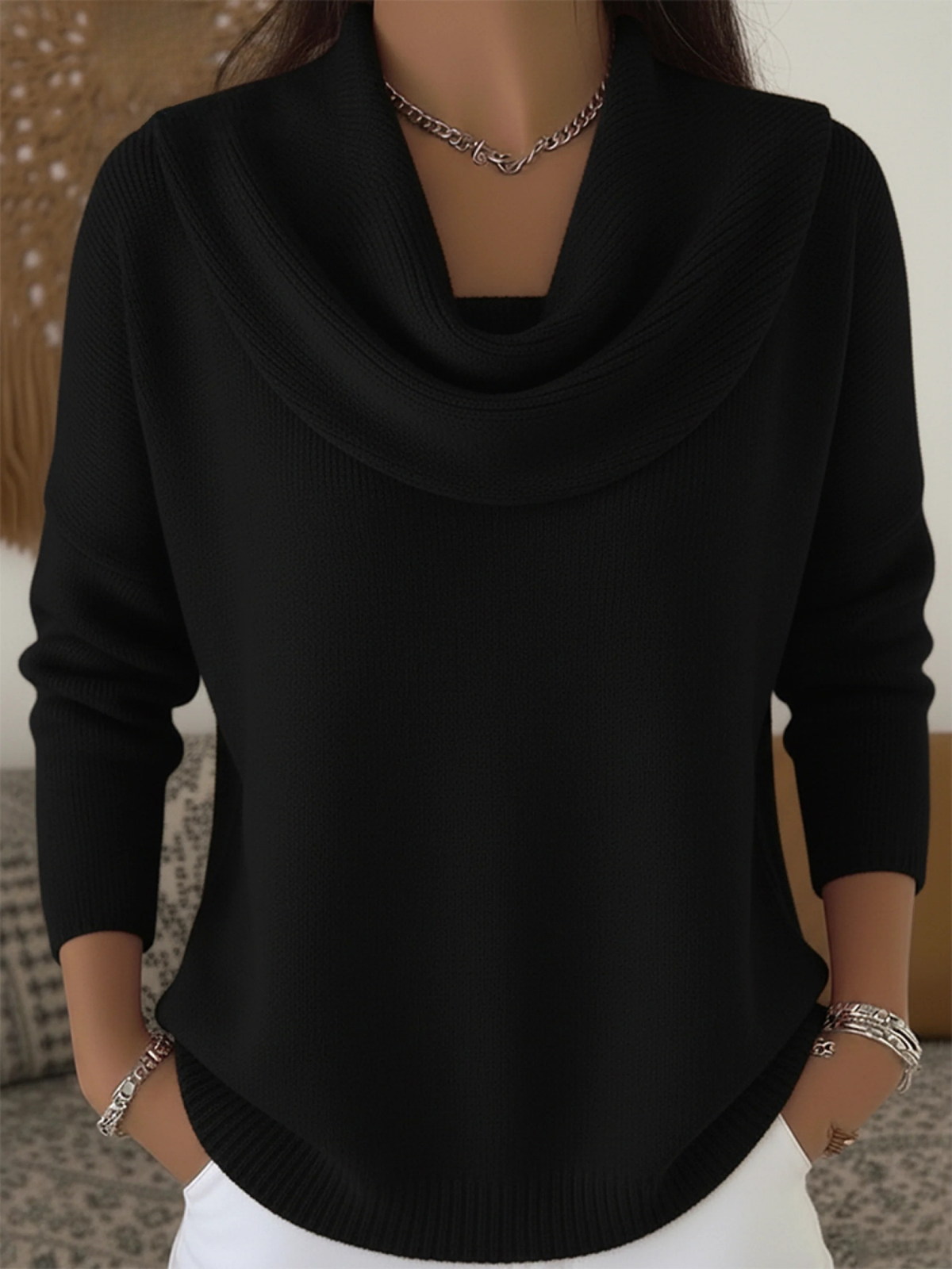 Zara | Pullover aus Merinomischung mit Hemdkragen