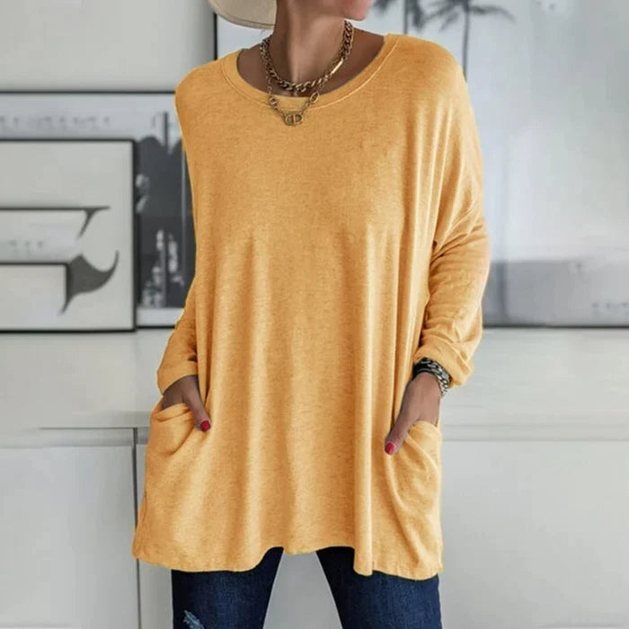 Susann | Pullover mit großen aufgesetzten Taschen
