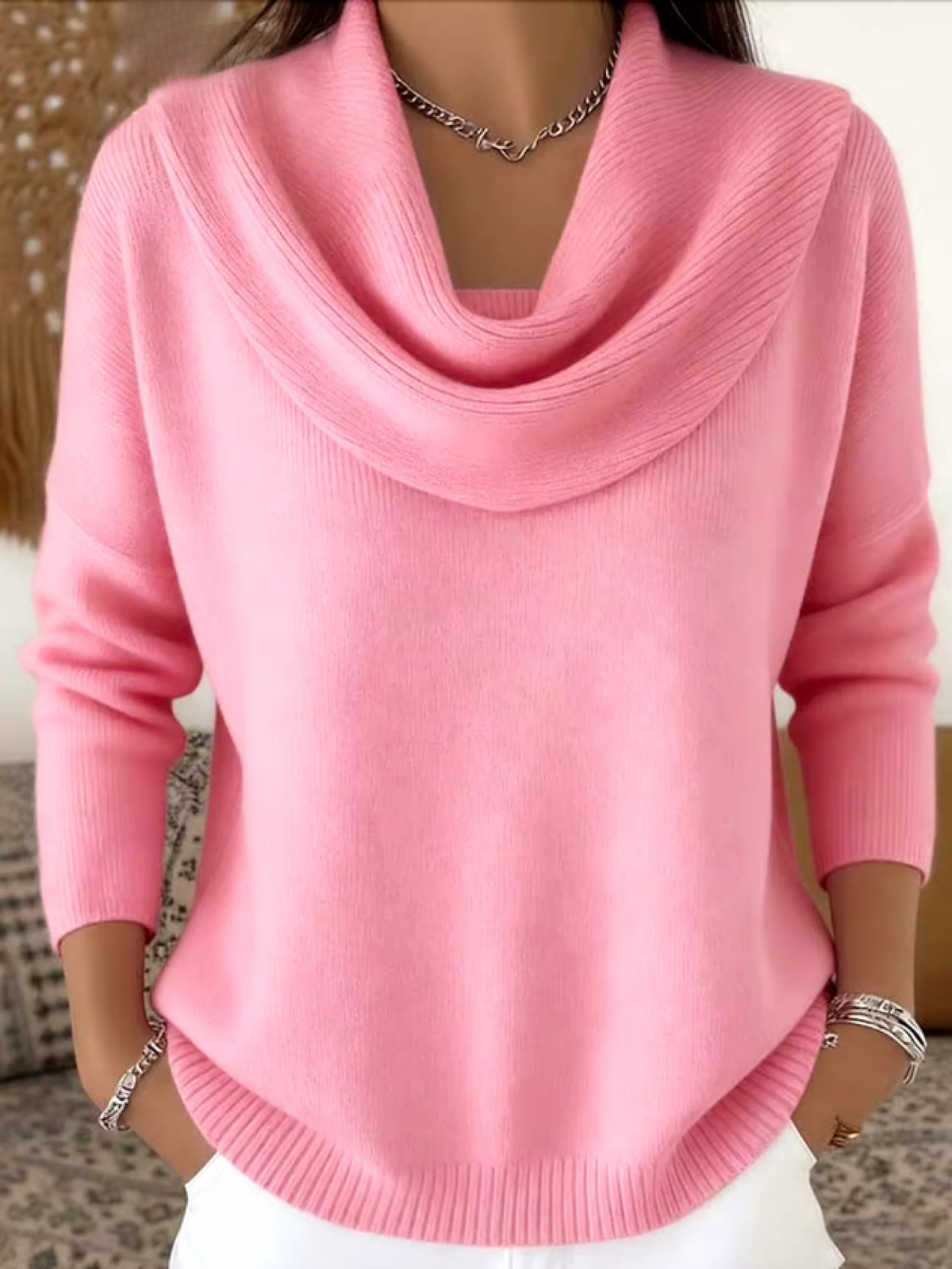 Zara | Pullover aus Merinomischung mit Hemdkragen