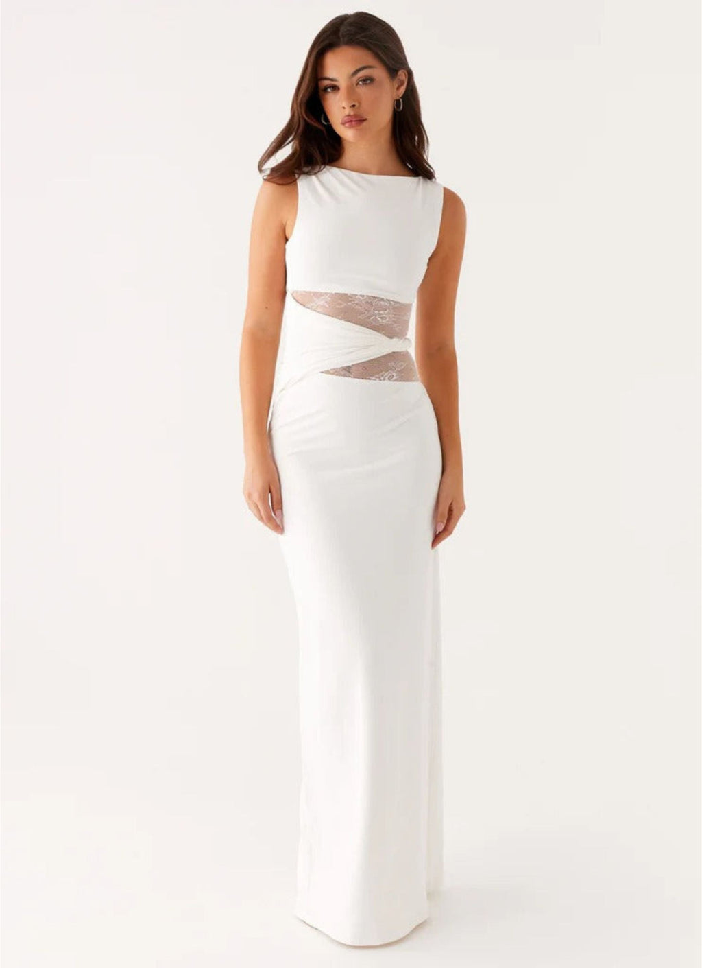 Nuria | Abendkleid mit Spitzen-Cut-outs