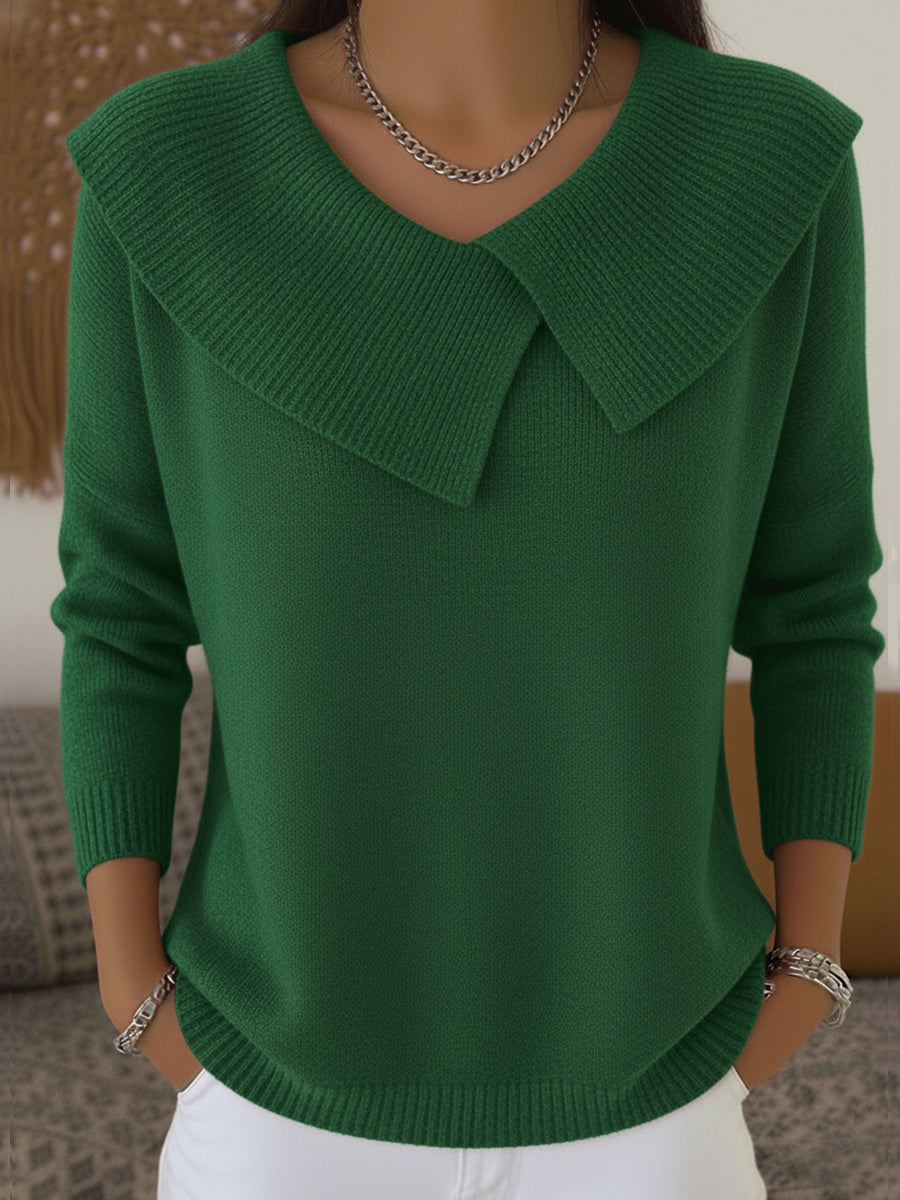 Finja | Strickpullover mit weichem Kragen