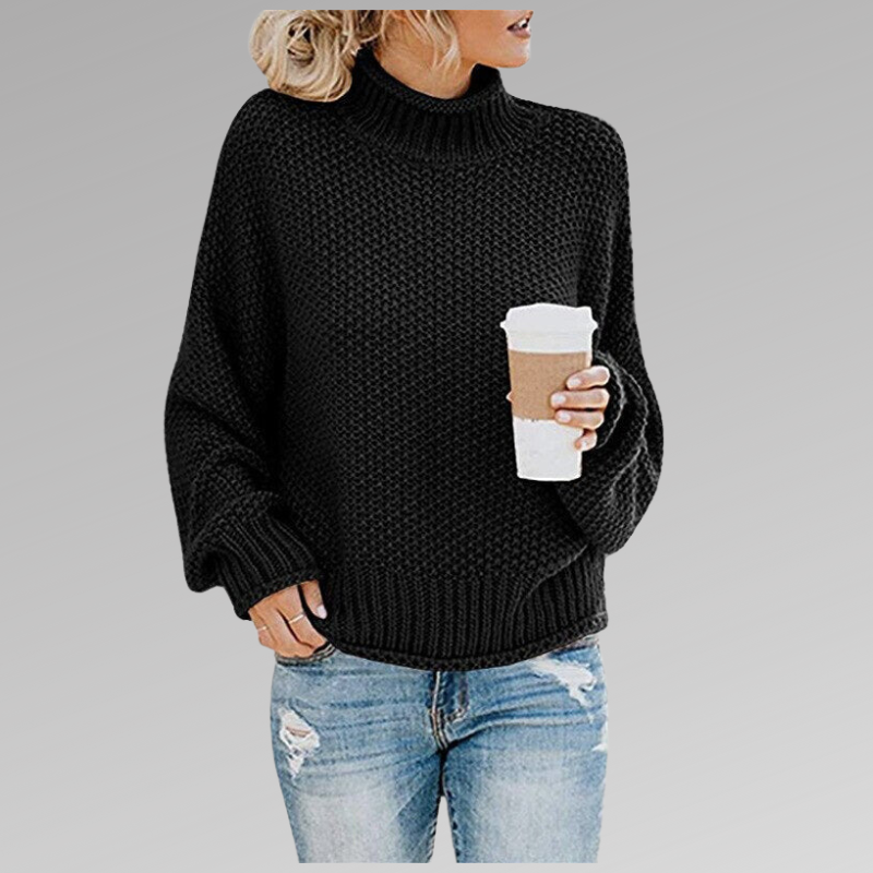 Steffi | Pullover mit hohem Stehkragen