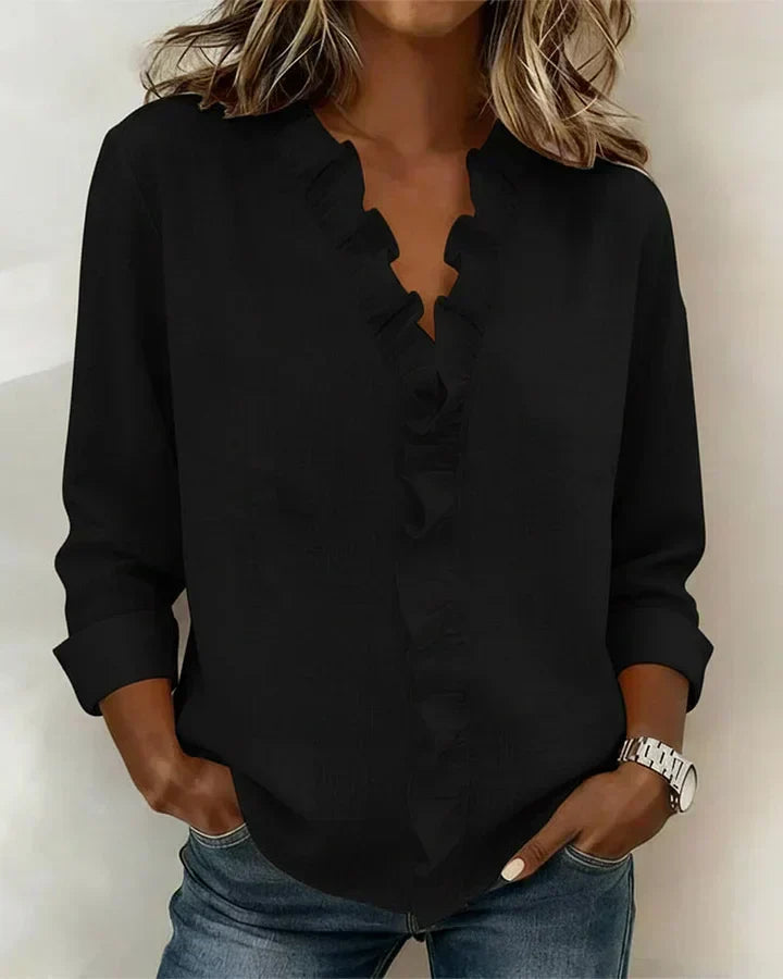 Heidi | Edle V-Ausschnitt Bluse
