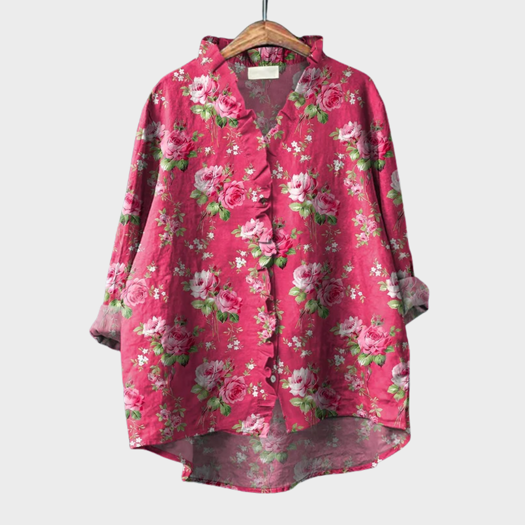 Leona | Oversized Leinen-Bluse