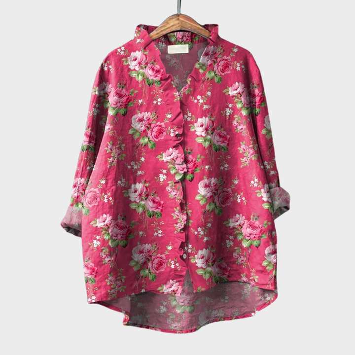 Leona | Oversized Leinen-Bluse