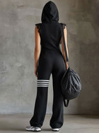 Mara | Ärmelloser Kapuzen-Jumpsuit mit Reißverschluss