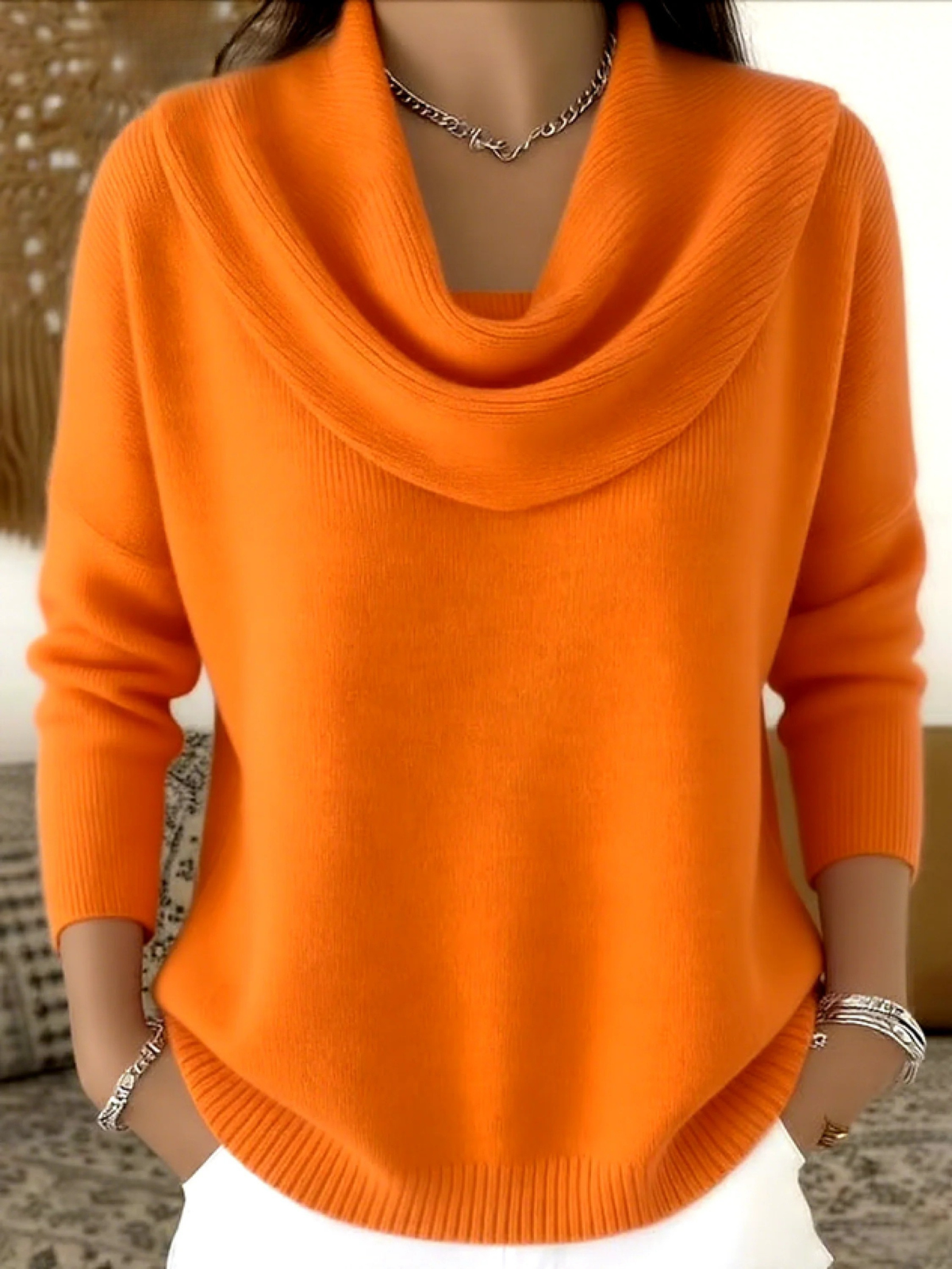 Zara | Pullover aus Merinomischung mit Hemdkragen