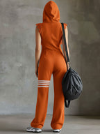Mara | Ärmelloser Kapuzen-Jumpsuit mit Reißverschluss