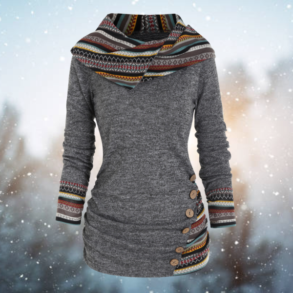 Dina | Kapuzenpullover mit auffälligem Muster