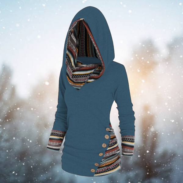 Dina | Kapuzenpullover mit auffälligem Muster