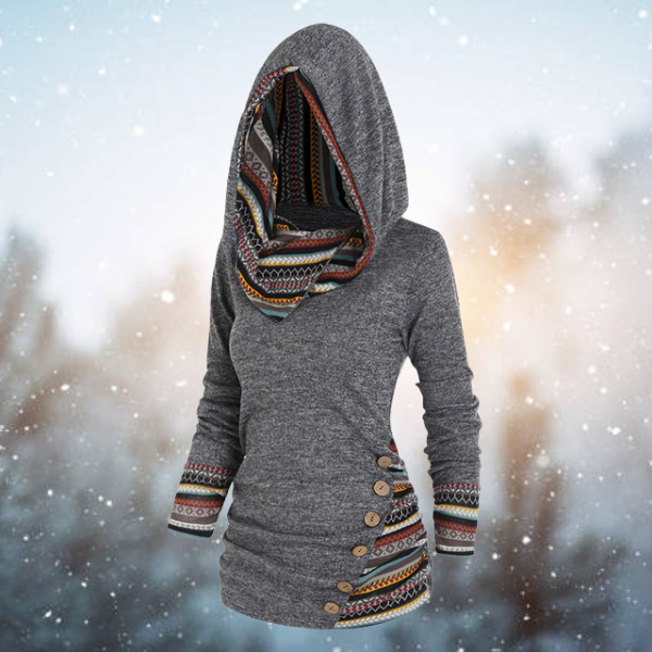 Dina | Kapuzenpullover mit auffälligem Muster