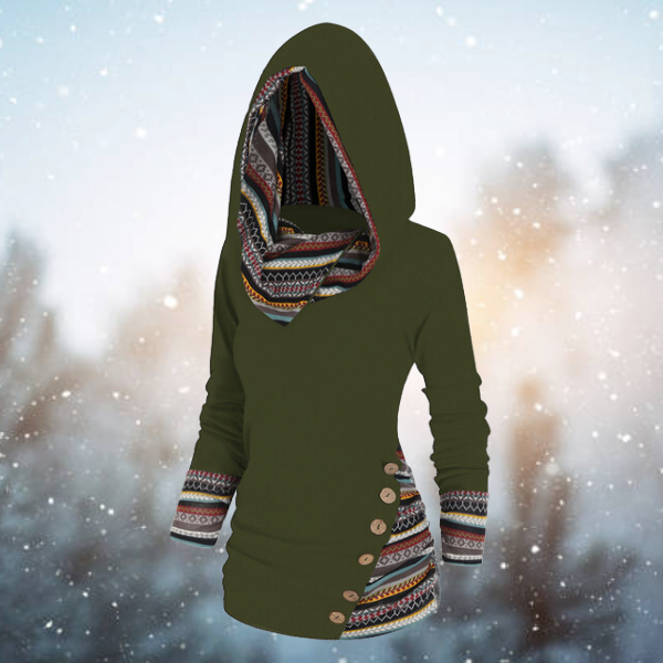 Dina | Kapuzenpullover mit auffälligem Muster