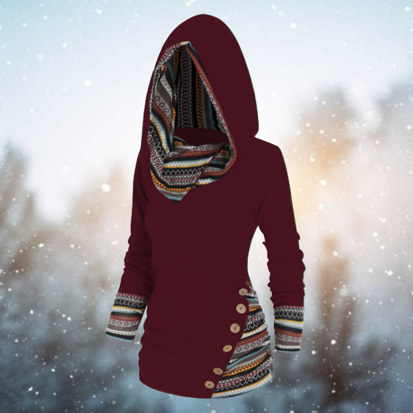 Dina | Kapuzenpullover mit auffälligem Muster