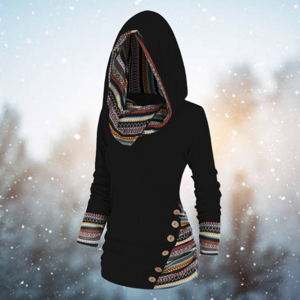 Dina | Kapuzenpullover mit auffälligem Muster